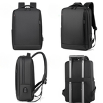 Sport si Outdoor - Articole de voiaj - Rucsacuri - Rucsac pentru laptop, Versatyx, Port USB, Waterproof, Suport troler, Bareta reglabila, Negru - Infinity.ro