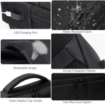 Sport si Outdoor - Articole de voiaj - Rucsacuri - Rucsac pentru laptop, Versatyx, Port USB, Waterproof, Suport troler, Bareta reglabila, Negru - Infinity.ro