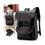 Sport si Outdoor - Articole de voiaj - Rucsacuri - Rucsac Laptop & Calatorii PU, Compartimentat, Impermeabil, Buzunare multiple, Fermoar & Capse, Capacitate 32L, Negru - Infinity.ro