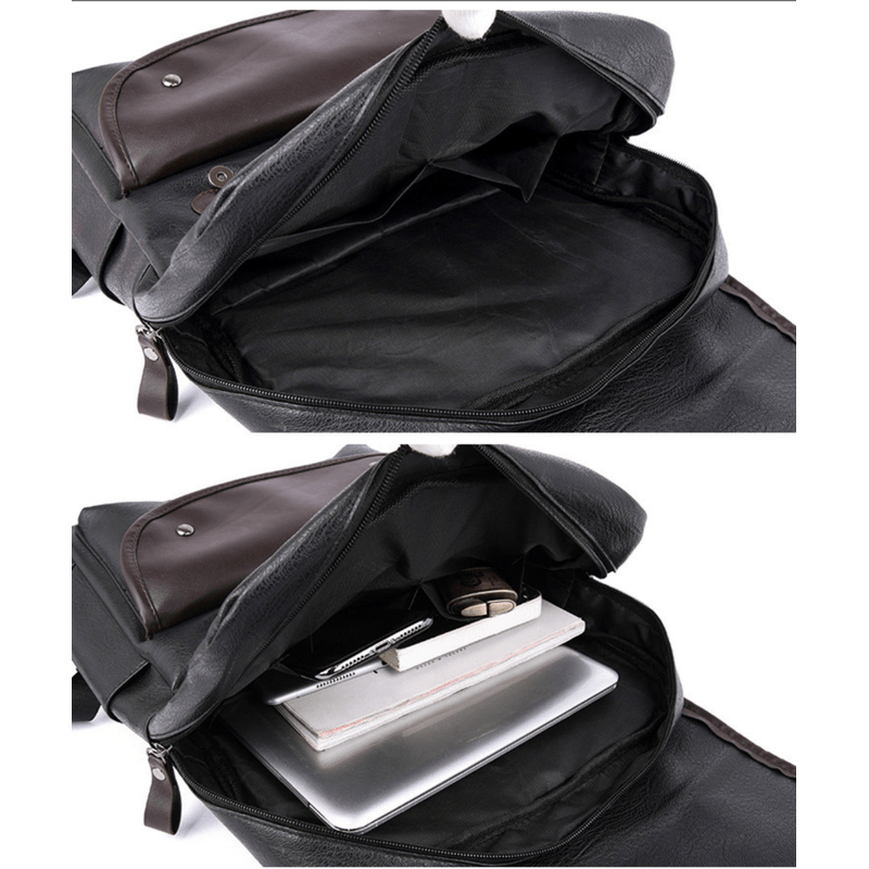 Sport si Outdoor - Articole de voiaj - Rucsacuri - Rucsac Laptop & Calatorii PU, Compartimentat, Impermeabil, Buzunare multiple, Fermoar & Capse, Capacitate 32L, Negru - Infinity.ro