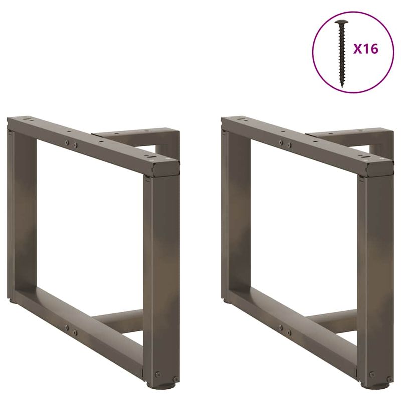 Casa si Gradina - Mobilier - Feronerie si accesorii mobila - Picioare pentru masuta cafea in forma T, 2 buc Otel natural Otel, mărime 60x25x(42-43) cm - Infinity.ro