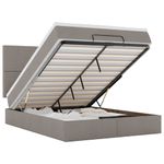 Casa si Gradina - Mobilier - Paturi si accesorii - Paturi - Cadru de pat otoman cu saltea Taupe 140x190cm Material - Infinity.ro