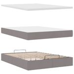 Casa si Gradina - Mobilier - Paturi si accesorii - Paturi - Cadru de pat otoman cu saltea Taupe 140x190cm Material - Infinity.ro