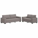 Casa si Gradina - Mobilier - Canapele si coltare - Canapele - Set de canapea cu perne, 2 piese, gri taupe, material textil - Infinity.ro