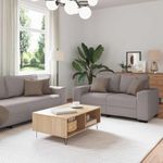 Casa si Gradina - Mobilier - Canapele si coltare - Canapele - Set de canapea cu perne, 2 piese, gri taupe, material textil - Infinity.ro
