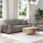 Casa si Gradina - Mobilier - Canapele si coltare - Canapele - Set de canapea cu perne, 2 piese, gri taupe, material textil - Infinity.ro