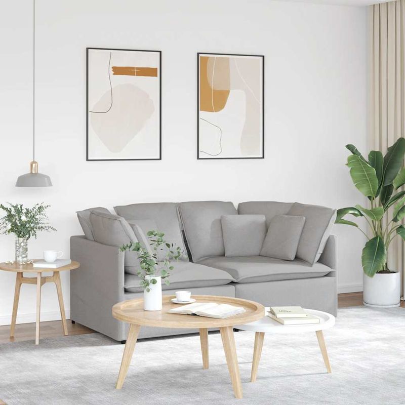 Casa si Gradina - Mobilier - Canapele si coltare - Canapele - Canapea modulara cu perne, gri nor, textil - Infinity.ro