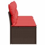 Casa si Gradina - Gradina si terasa - Mobilier exterior - Canapele si fotolii gradina - Canapea de gradina cu perne, 3 locuri, maro, poliratan - Infinity.ro