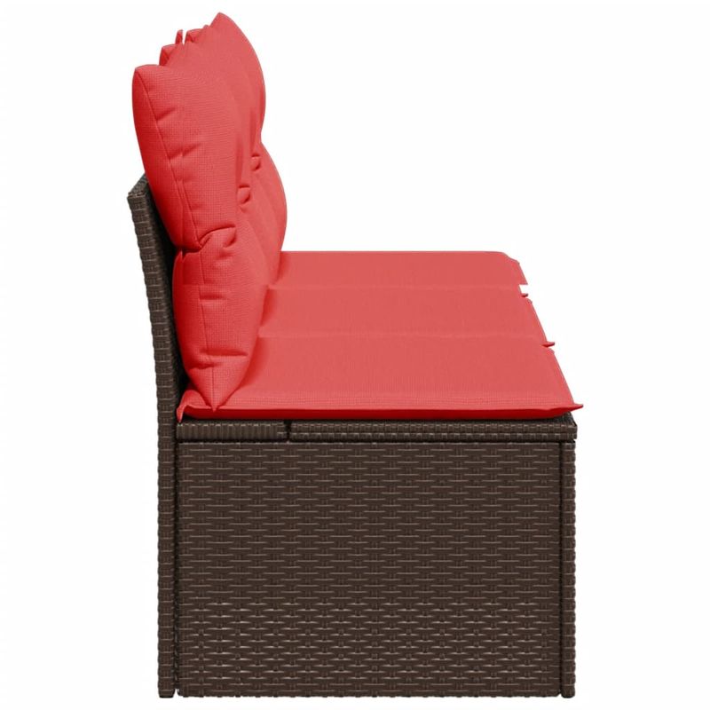 Casa si Gradina - Gradina si terasa - Mobilier exterior - Canapele si fotolii gradina - Canapea de gradina cu perne, 3 locuri, maro, poliratan - Infinity.ro
