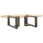 Casa si Gradina - Mobilier - Feronerie si accesorii mobila - Picioare pentru masa cafea in forma T, 2 buc Otel natural Otel, mărime 60x25x(30-31) cm - Infinity.ro