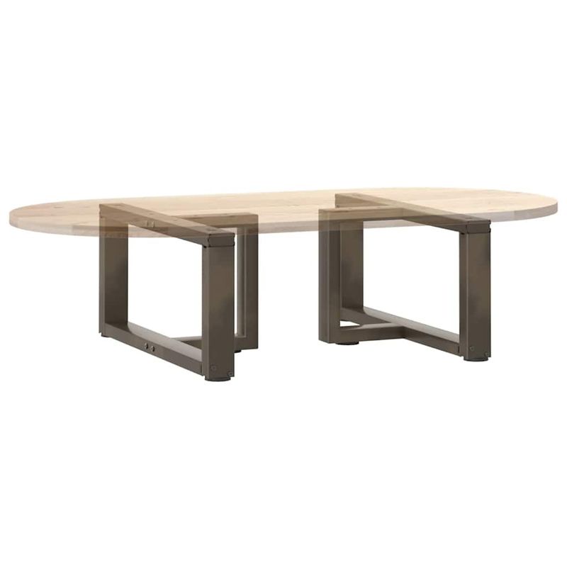 Casa si Gradina - Mobilier - Feronerie si accesorii mobila - Picioare pentru masa cafea in forma T, 2 buc Otel natural Otel, mărime 60x25x(30-31) cm - Infinity.ro
