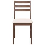 Casa si Gradina - Mobilier - Scaune si fotolii - Scaune - Scaune sufragerie cu perne 2 buc. cauciuc din lemn masiv maro - Infinity.ro