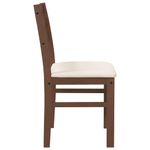 Casa si Gradina - Mobilier - Scaune si fotolii - Scaune - Scaune sufragerie cu perne 2 buc. cauciuc din lemn masiv maro - Infinity.ro