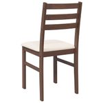 Casa si Gradina - Mobilier - Scaune si fotolii - Scaune - Scaune sufragerie cu perne 2 buc. cauciuc din lemn masiv maro - Infinity.ro