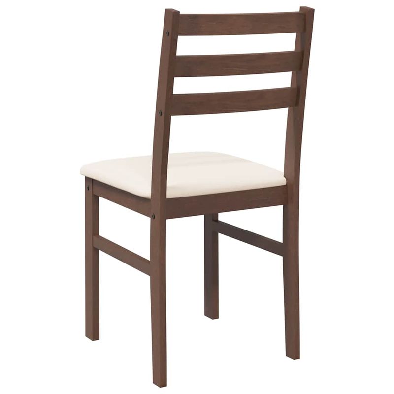 Casa si Gradina - Mobilier - Scaune si fotolii - Scaune - Scaune sufragerie cu perne 2 buc. cauciuc din lemn masiv maro - Infinity.ro
