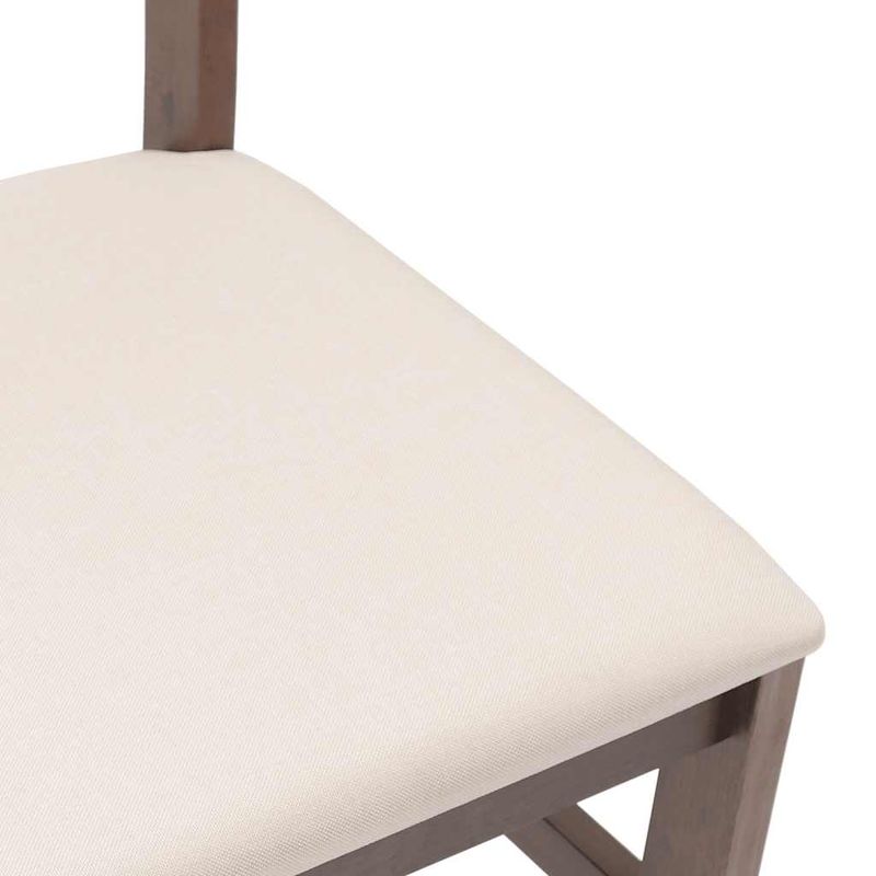 Casa si Gradina - Mobilier - Scaune si fotolii - Scaune - Scaune sufragerie cu perne 2 buc. cauciuc din lemn masiv maro - Infinity.ro