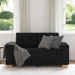 Casa si Gradina - Mobilier - Canapele si coltare - Canapele - Canapea Loveseat Negru 120 cm Stofa - Infinity.ro