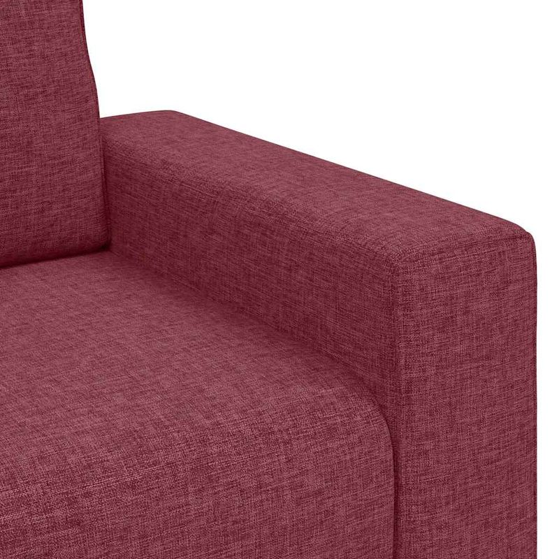 Casa si Gradina - Mobilier - Canapele si coltare - Canapele - Set canapea cu perne, 2 piese, rosu vin, material textil - Infinity.ro