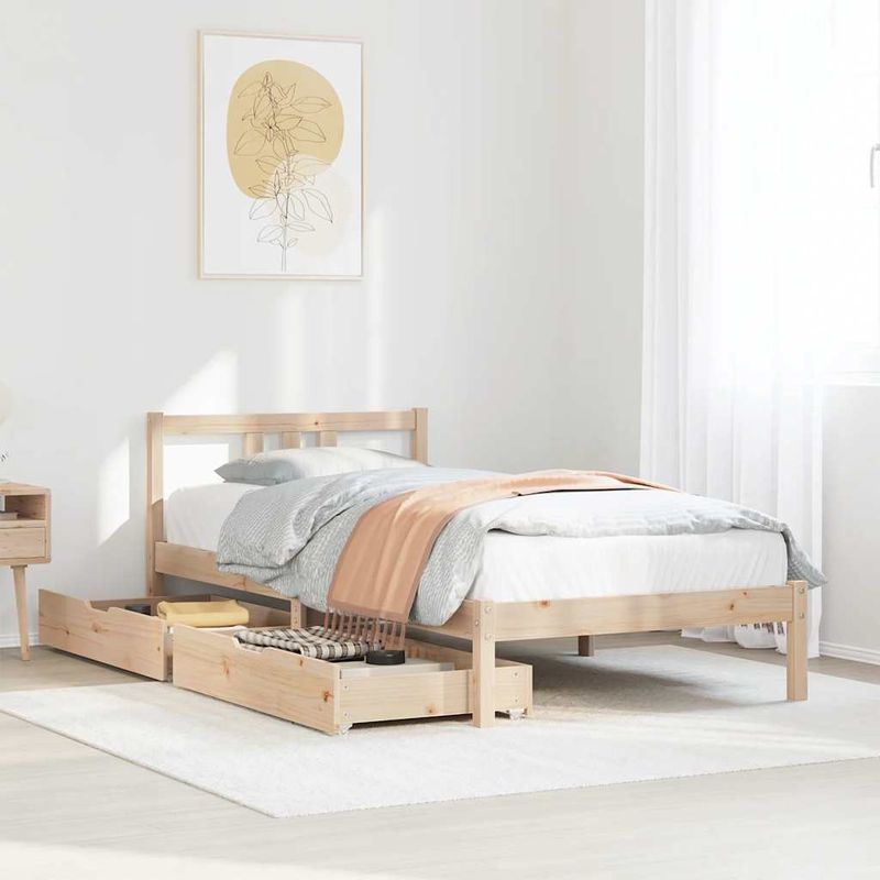 Casa si Gradina - Mobilier - Paturi si accesorii - Paturi - Cadru pat fara saltea, 90x190 cm, lemn masiv de pin - Infinity.ro