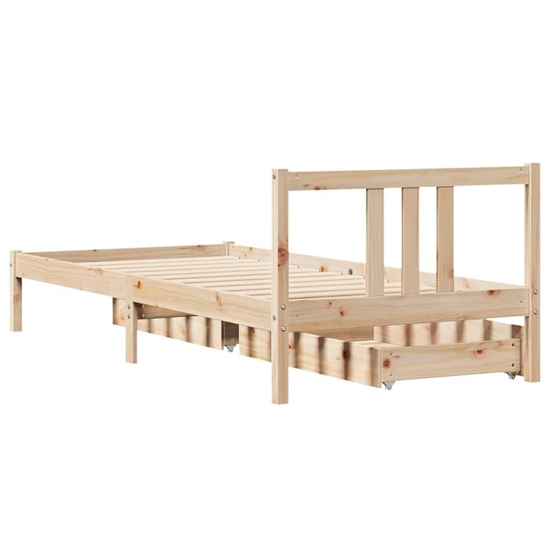 Casa si Gradina - Mobilier - Paturi si accesorii - Paturi - Cadru pat fara saltea, 90x190 cm, lemn masiv de pin - Infinity.ro
