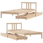 Casa si Gradina - Mobilier - Paturi si accesorii - Paturi - Cadru pat fara saltea, 90x190 cm, lemn masiv de pin - Infinity.ro
