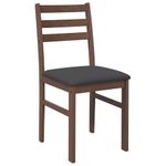 Casa si Gradina - Mobilier - Scaune si fotolii - Scaune - Scaune sufragerie cu perne 2 buc. cauciuc din lemn masiv maro - Infinity.ro