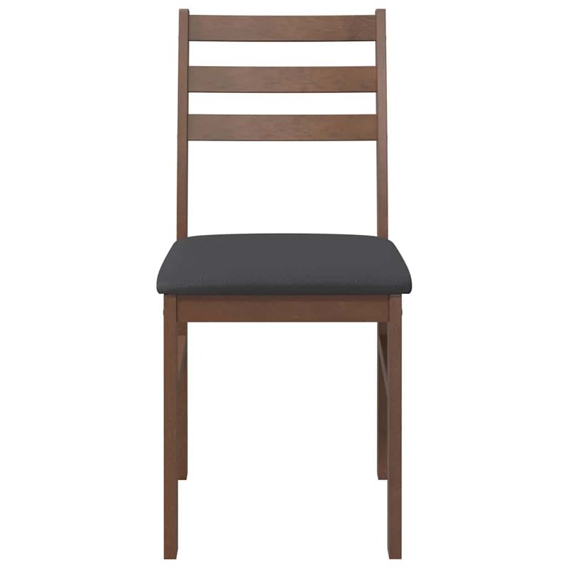 Casa si Gradina - Mobilier - Scaune si fotolii - Scaune - Scaune sufragerie cu perne 2 buc. cauciuc din lemn masiv maro - Infinity.ro