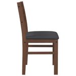 Casa si Gradina - Mobilier - Scaune si fotolii - Scaune - Scaune sufragerie cu perne 2 buc. cauciuc din lemn masiv maro - Infinity.ro