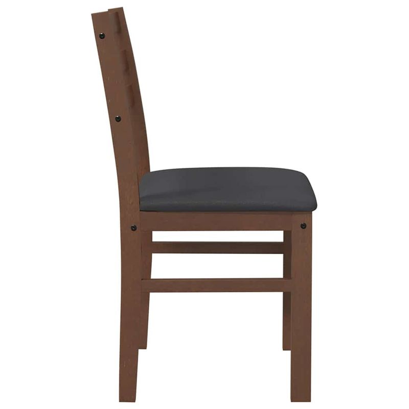 Casa si Gradina - Mobilier - Scaune si fotolii - Scaune - Scaune sufragerie cu perne 2 buc. cauciuc din lemn masiv maro - Infinity.ro