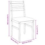 Casa si Gradina - Mobilier - Scaune si fotolii - Scaune - Scaune sufragerie cu perne 2 buc. cauciuc din lemn masiv maro - Infinity.ro