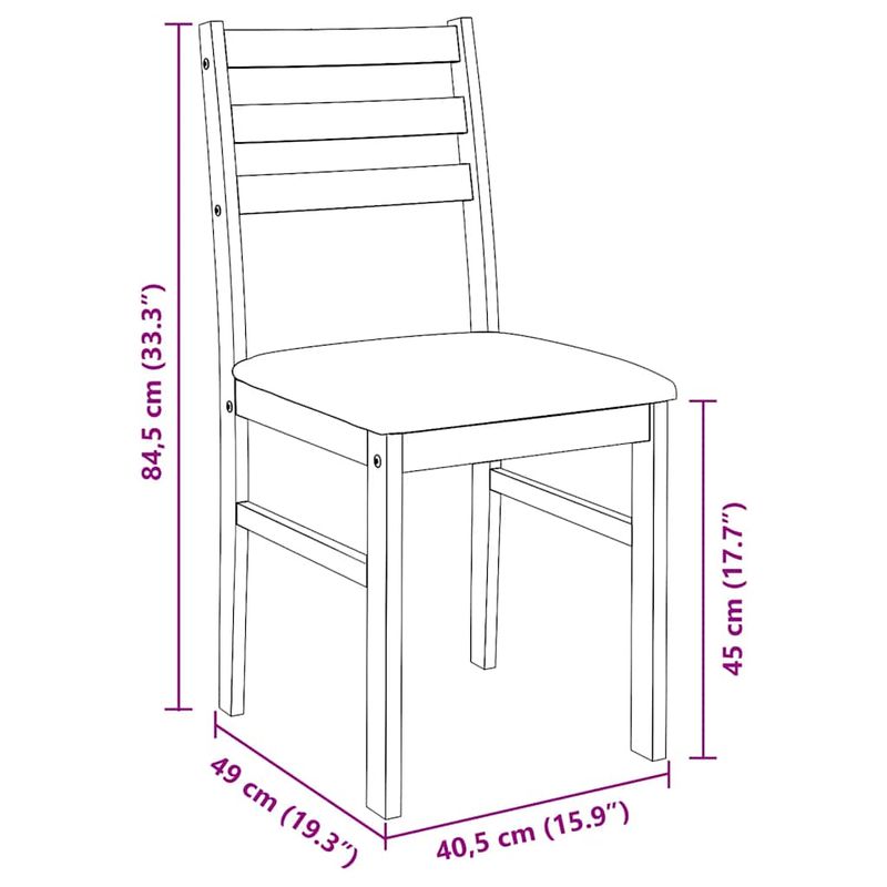 Casa si Gradina - Mobilier - Scaune si fotolii - Scaune - Scaune sufragerie cu perne 2 buc. cauciuc din lemn masiv maro - Infinity.ro