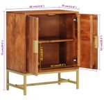 Casa si Gradina - Mobilier - Comode si corpuri - Comode - Servanta, 60x35x75 cm, lemn masiv de acacia - Infinity.ro