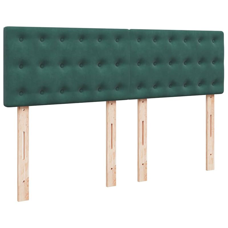 Casa si Gradina - Mobilier - Paturi si accesorii - Paturi - Cadru de pat otoman cu saltea verde inchis 140x190cm catifea - Infinity.ro