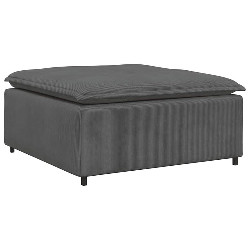 Casa si Gradina - Mobilier - Canapele si coltare - Canapele - Canapea modulara cu taburet si perne tesatura velur gri inchis - Infinity.ro