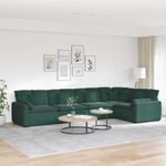 Casa si Gradina - Mobilier - Canapele si coltare - Canapele - Canapea modulara cu perne, verde inchis, catifea - Infinity.ro