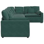 Casa si Gradina - Mobilier - Canapele si coltare - Canapele - Canapea modulara cu perne, verde inchis, catifea - Infinity.ro