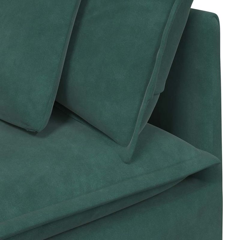 Casa si Gradina - Mobilier - Canapele si coltare - Canapele - Canapea modulara cu perne, verde inchis, catifea - Infinity.ro