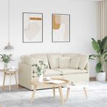 Casa si Gradina - Mobilier - Canapele si coltare - Canapele - Canapea modulara cu perne, crem, catifea - Infinity.ro
