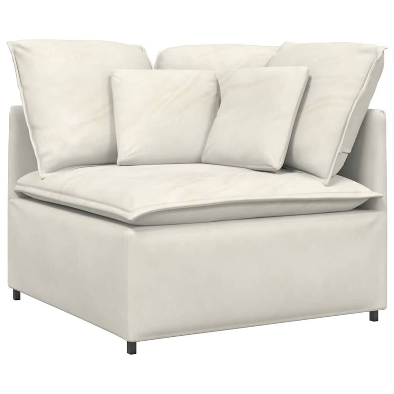 Casa si Gradina - Mobilier - Canapele si coltare - Canapele - Canapea modulara cu perne, crem, catifea - Infinity.ro