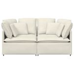 Casa si Gradina - Mobilier - Canapele si coltare - Canapele - Canapea modulara cu perne, crem, catifea - Infinity.ro