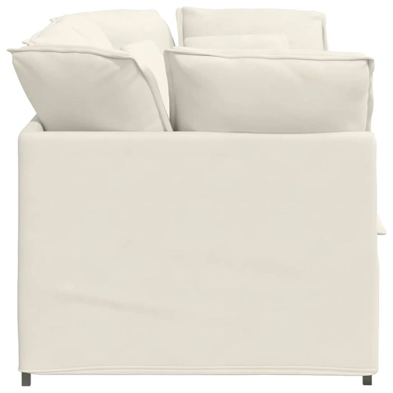 Casa si Gradina - Mobilier - Canapele si coltare - Canapele - Canapea modulara cu perne, crem, catifea - Infinity.ro