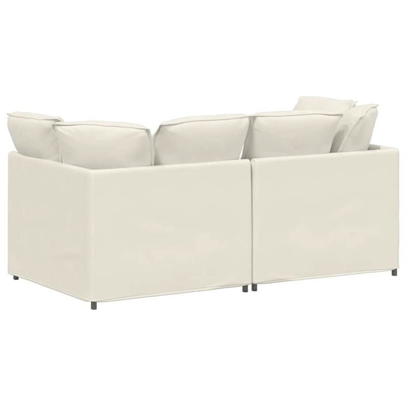 Casa si Gradina - Mobilier - Canapele si coltare - Canapele - Canapea modulara cu perne, crem, catifea - Infinity.ro