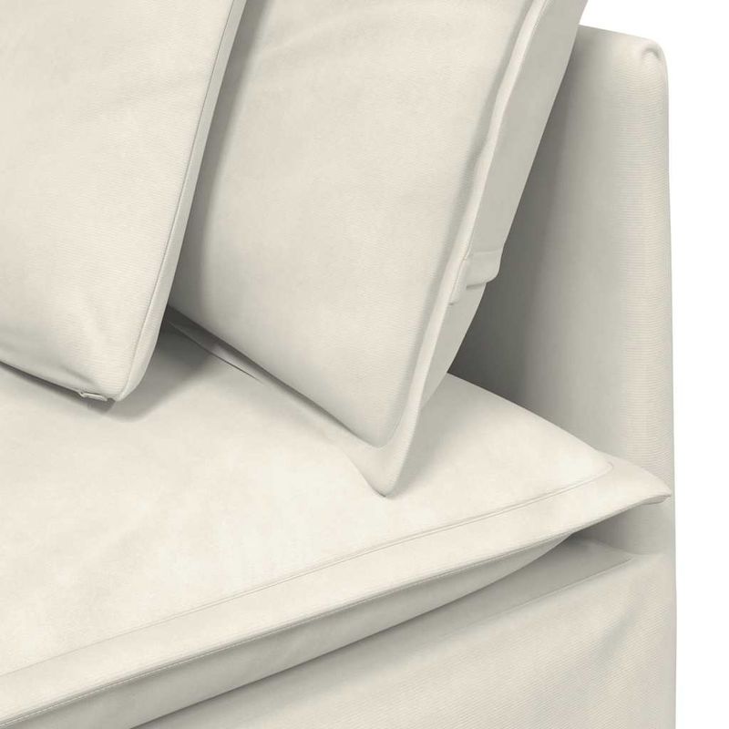 Casa si Gradina - Mobilier - Canapele si coltare - Canapele - Canapea modulara cu perne, crem, catifea - Infinity.ro