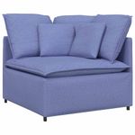 Casa si Gradina - Mobilier - Canapele si coltare - Canapele - Canapea modulara cu perne, albastru jeans, textil - Infinity.ro
