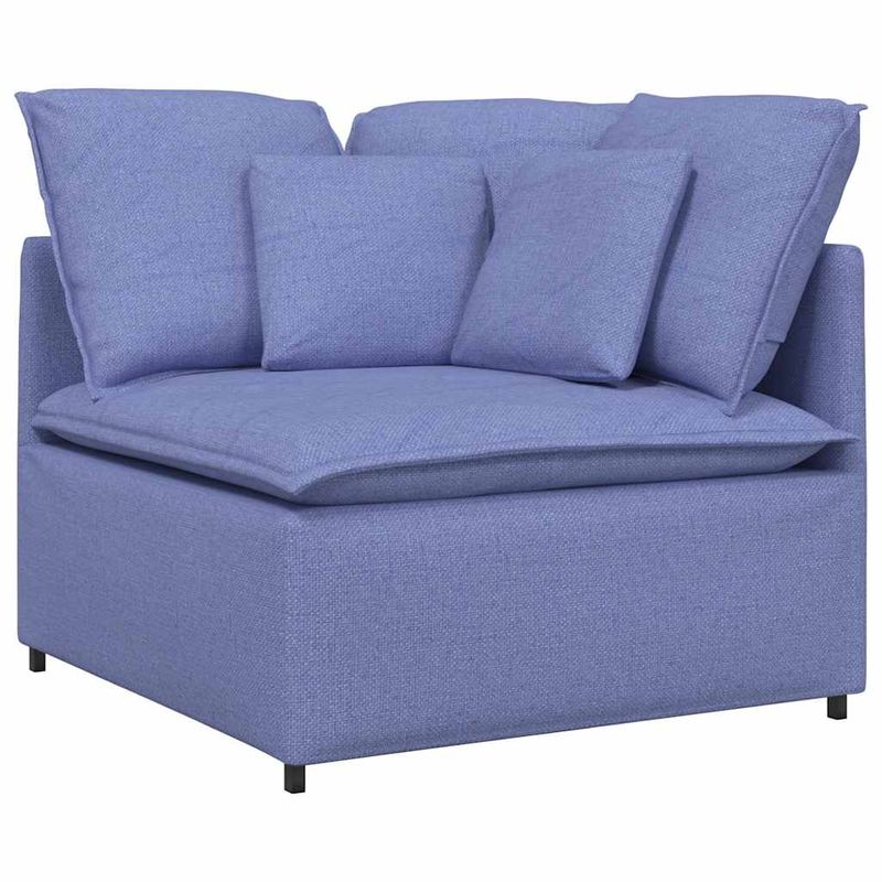 Casa si Gradina - Mobilier - Canapele si coltare - Canapele - Canapea modulara cu perne, albastru jeans, textil - Infinity.ro