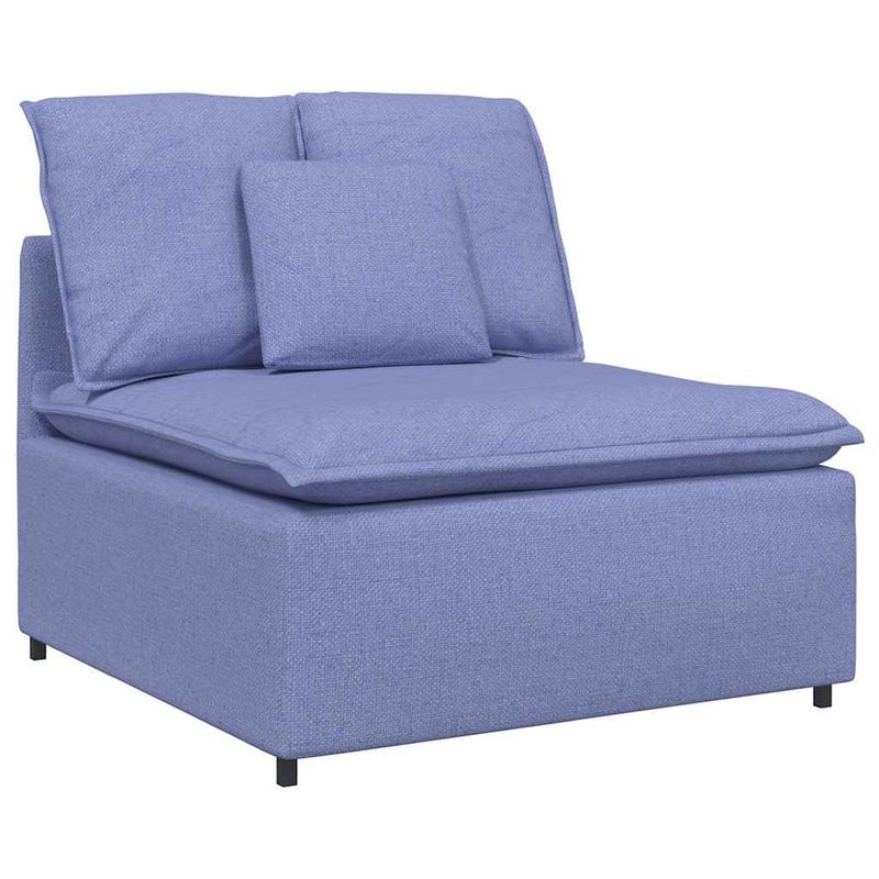Casa si Gradina - Mobilier - Canapele si coltare - Canapele - Canapea modulara cu perne, albastru jeans, textil - Infinity.ro