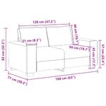 Casa si Gradina - Mobilier - Seturi de mobilier - Seturi living - Set de canapele cu perne, 2 piese, crem, textil - Infinity.ro