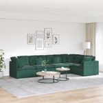 Casa si Gradina - Mobilier - Canapele si coltare - Canapele - Canapea modulara cu perne, verde inchis, catifea - Infinity.ro