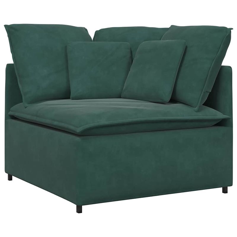 Casa si Gradina - Mobilier - Canapele si coltare - Canapele - Canapea modulara cu perne, verde inchis, catifea - Infinity.ro