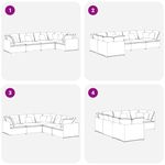 Casa si Gradina - Mobilier - Canapele si coltare - Canapele - Canapea modulara cu perne, verde inchis, catifea - Infinity.ro